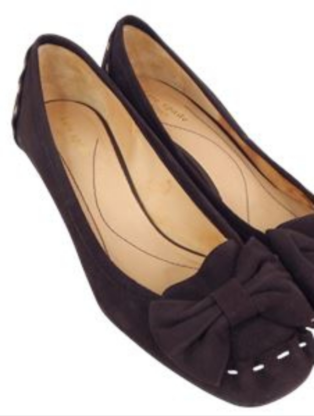 Kate Spade New York Suede Bow Kitten Heel Pumps Women's Size 10M